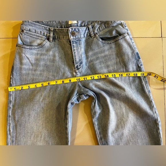 J Jill wash stretch jeans Womens 4 Jeans Flare Leg Light Wash Lagenlook Plus - Picture 11 of 16